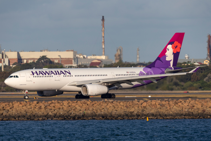 Honolulu Airport is the main hub of Hawaiian Airlines.